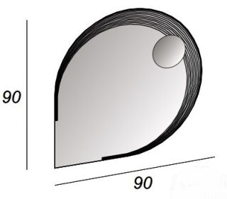 Зеркало с LED подсветкой Cezares 98x75 Bellagio 45012